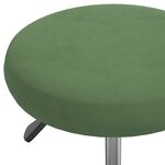 Vidaxl chaise pivotante de bureau vert foncé velours