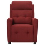 Vidaxl fauteuil inclinable électrique rouge bordeaux tissu