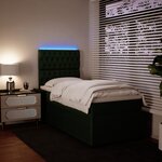 vidaXL Sommier à lattes de lit avec matelas Vert foncé 90x190 cm