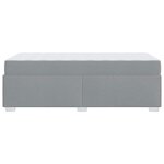 vidaXL Cadre de lit avec matelas Gris clair 90 x 190 cm tissu
