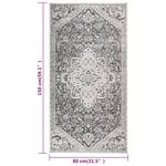 vidaXL Tapis à tissage plat d'extérieur 80x150 cm Gris clair