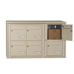 Bloc collectif Leabox 3x2  grade 3  simple face  extérieur  fixation murale  ivoire ral 1015 finition brillante