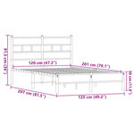 vidaXL Cadre de lit sans matelas chêne marron 120x200 cm