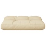 vidaXL Coussin de palette beige 50x40x12 cm tissu