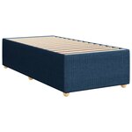 vidaXL Sommier à lattes de lit avec matelas Bleu 90x190 cm Tissu