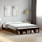 vidaXL Cadre de lit sans matelas chêne marron 150x200 cm