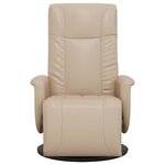 vidaXL Fauteuil inclinable avec repose-pieds cappuccino similicuir