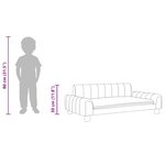 vidaXL Canapé pour enfants gris clair 90x53x30 cm tissu