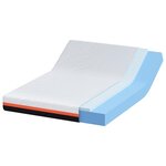 vidaXL Matelas Blanc et Gris 160 x 200 cm Mousse
