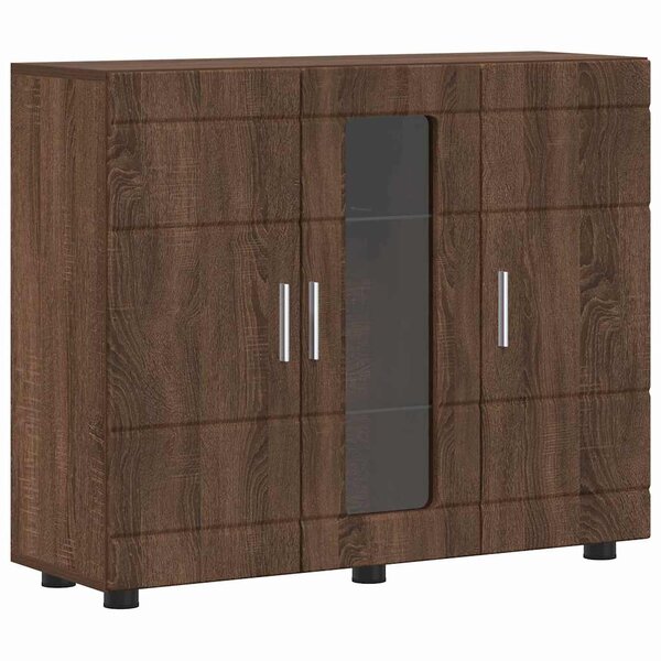 vidaXL Cabinet en Bois avec stockage Chêne brun 88 5 x 30 5 x 73 cm