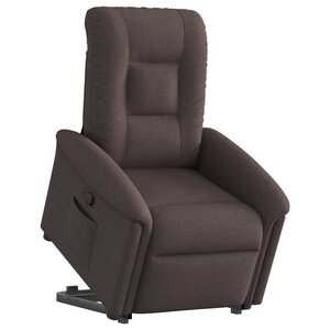 vidaXL Fauteuil inclinable marron foncé tissu