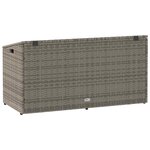 vidaXL Coffre de rangement de jardin Gris 110 x 50 x 58 cm Résine tressée