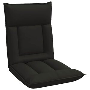 vidaXL Fauteuil de sol ajustable Noir Simili cuir