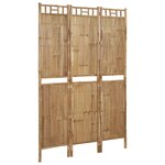 vidaXL Cloison de séparation 3 panneaux Bambou 120x180 cm