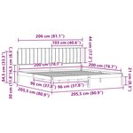 vidaXL Cadre de lit avec tête de lit rembourrée Gris clair