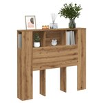 vidaXL Armoire de tête de lit chêne artisanal 120x19x104 5 cm