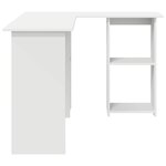 vidaXL Bureau avec étagère Blanc 142 x 102 x 73 cm Bois d'ingénierie