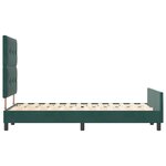 vidaXL Cadre de lit avec tête de lit Vert foncé 120 x 200 cm Velours