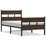 vidaXL Cadre de lit sans matelas avec tête de lit pied de lit 90x200cm