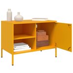 vidaXL Meubles TV 2 Pièces jaune moutarde 68x39x50 5 cm acier