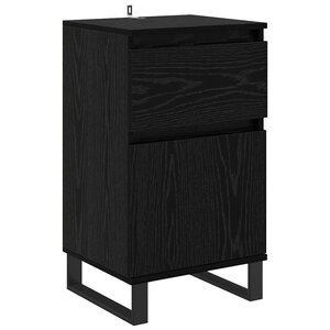 vidaXL Buffet avec tiroir Chêne noir 35 x 40 x 70 cm Bois d'ingénierie