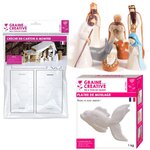 Coffret de fabrication Santons en plâtre & Crèche en carton