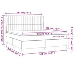 vidaXL Sommier à lattes de lit avec matelas Taupe 180x200 cm Tissu