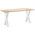 vidaXL Pieds de table à manger en forme de X  2 pièces  blanc  60 x (72-73) cm  acier