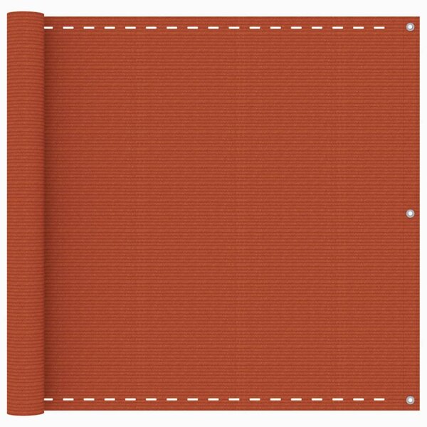 vidaXL Écran de balcon Orange 90x600 cm PEHD