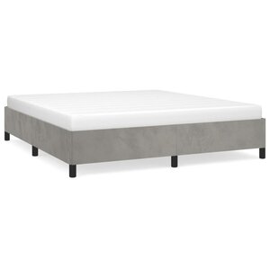vidaXL Cadre de lit sans matelas gris clair 160x200 cm velours