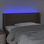 vidaXL Tête de lit à LED Taupe 83x16x78/88 cm Tissu