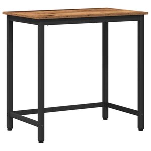 vidaXL table Bois ancien 100 x 50 x 76 5 cm Bois d'ingénierie et acier