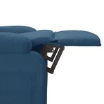 vidaXL Fauteuil inclinable Bleu Tissu