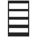 vidaXL Bibliothèque/Séparateur de pièce Noir Bois d'ingénierie