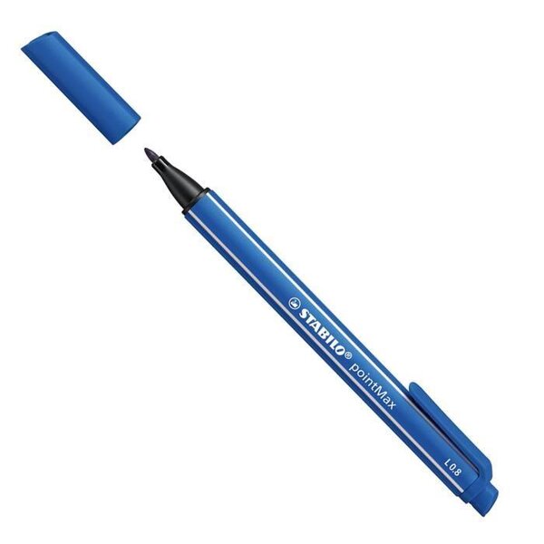 Stylo feutre pointMax pointe moyenne 0.8mm bleu STABILO