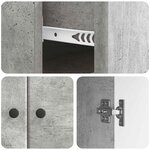 vidaXL Buffet Gris béton 66 x 34 5 x 90 cm Bois d'ingénierie