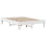 vidaXL Lit bibliothèque sans matelas blanc 160x200 cm bois pin massif