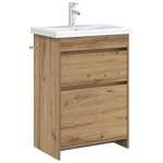 vidaXL Meuble sous lavabo de salle de bain Chêne artisanal