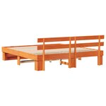 vidaXL Cadre de lit Marron 200 x 200 cm Bois massif en pin