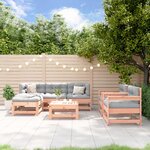 vidaXL Salon de jardin 7 Pièces bois massif douglas