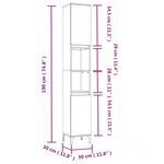 vidaXL Ensemble de meubles de salle de bain 3 Pièces Sonoma gris