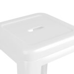 vidaXL Tabourets de bar empilables lot de 2 blanc Métal