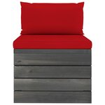 vidaXL Salon palette de jardin 2 Pièces avec coussins Bois de pin massif