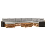 vidaXL Ensemble de canapés d'extérieur 9 pc Naturel et gris clair