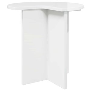 vidaXL Table d'appoint Blanc brillant Ø 39 x 38 cm Bois d'ingénierie