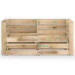 vidaXL Canapé de jardin 2 places Bois de pin imprégné de vert