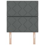 vidaXL Tête de lit avec des lumières à LED Réglable Gris 80 cm tissu