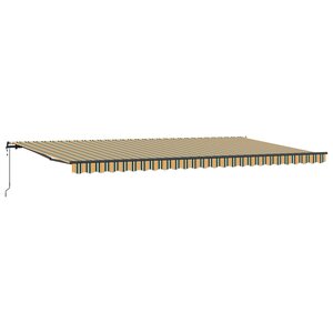 vidaXL Auvent Rétractable Vert et jaune 600 × 300 cm