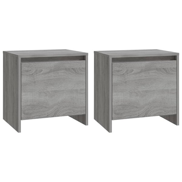 vidaXL Tables de chevet 2 Pièces Sonoma gris 45x34x44 5cm bois ingénierie