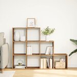 vidaXL Étagère séparatrice de pièce à 3 niveaux vieux bois